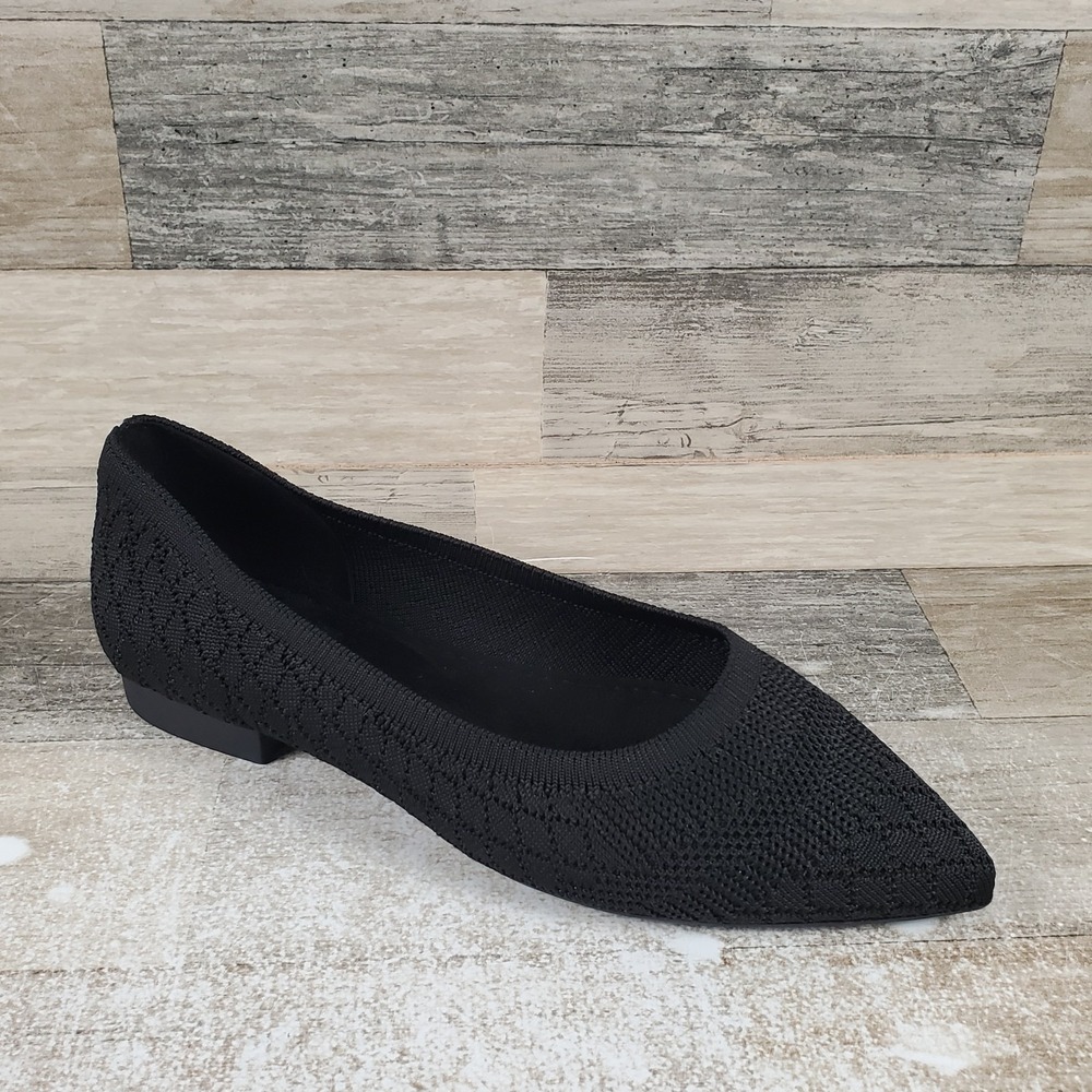 Bella Vita Mireya Womens Ballet Flat Sz‎ 6.5 WW Wide Knit Slip On Pointed Toe